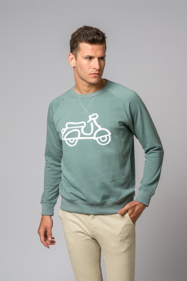 CAMISOLA VESPA DE PELÚCIA AZUL CLARO
