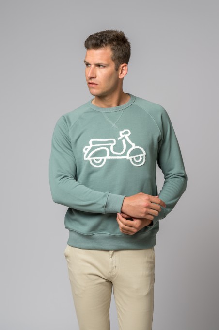 CAMISOLA VESPA DE PELÚCIA AZUL CLARO