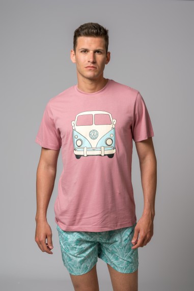 T-SHIRT CALIFORNIA AZUL ROSA