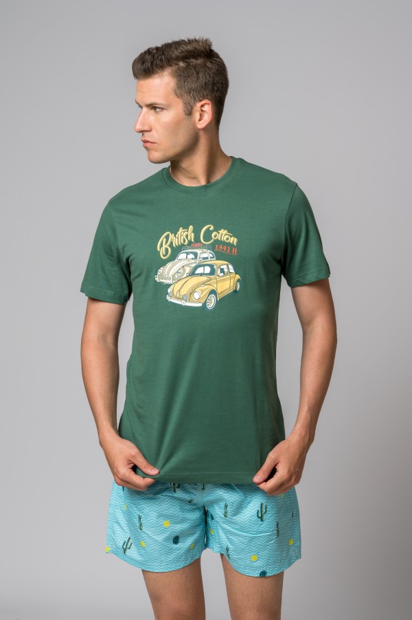 CAMISETA TWO CARS VERDE