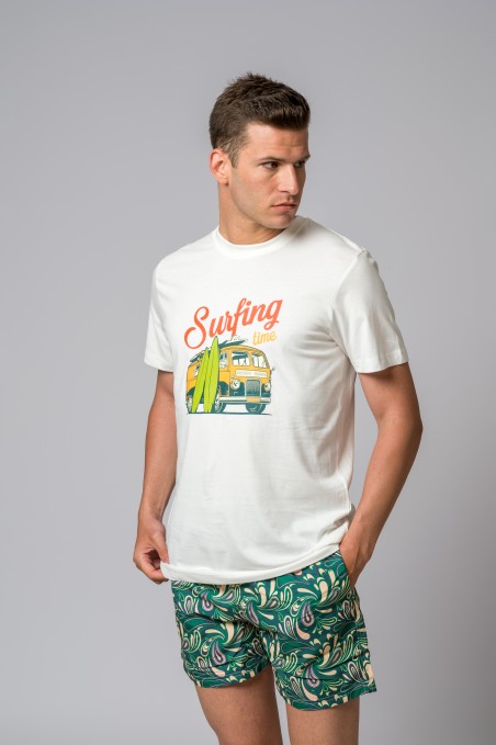 CAMISETA SURFING TIME CRUDO