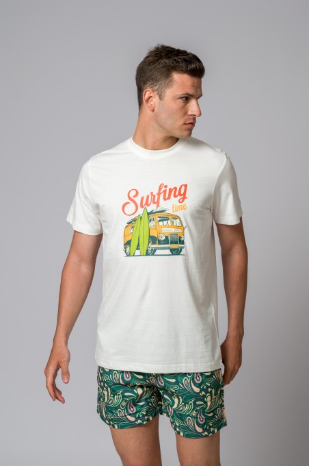 CAMISETA SURFING TIME CRUDO