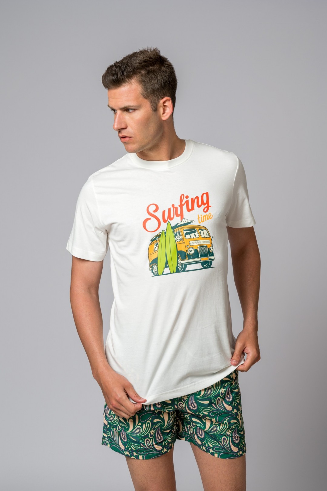CAMISETA SURFING TIME CRUDO