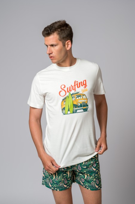 CAMISETA SURFING TIME CRUDO