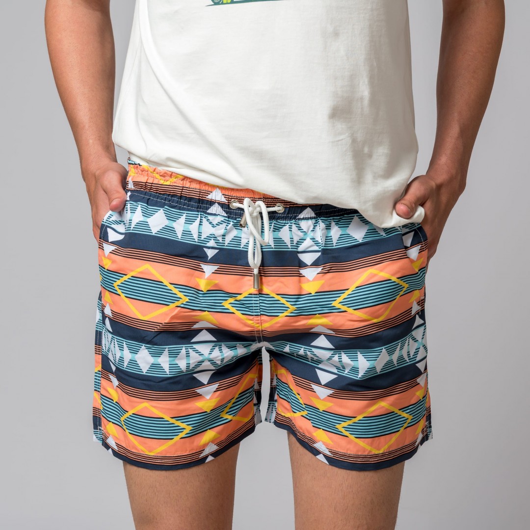 MULTICOLORED GEOMETRIC SWIMSUIT