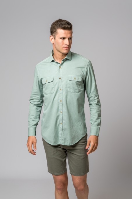 SOBRECAMISA BOLSILLOS VERDE AGUA