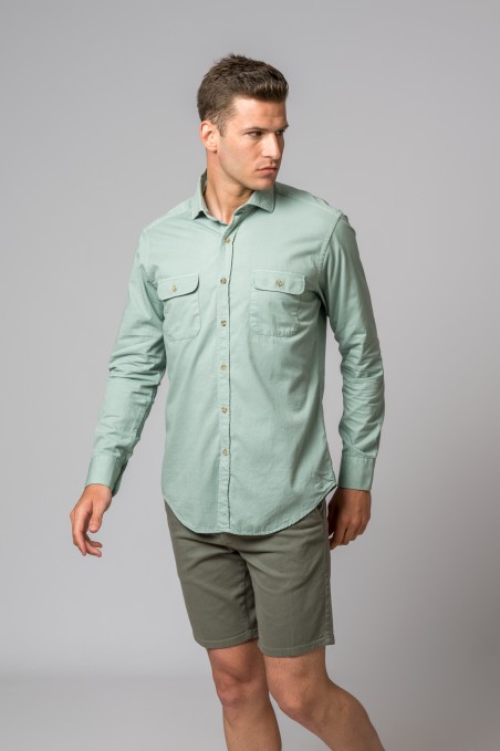 SOBRECAMISA BOLSILLOS VERDE AGUA