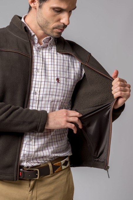 ORLEANS BROWN FLEECE JACKET