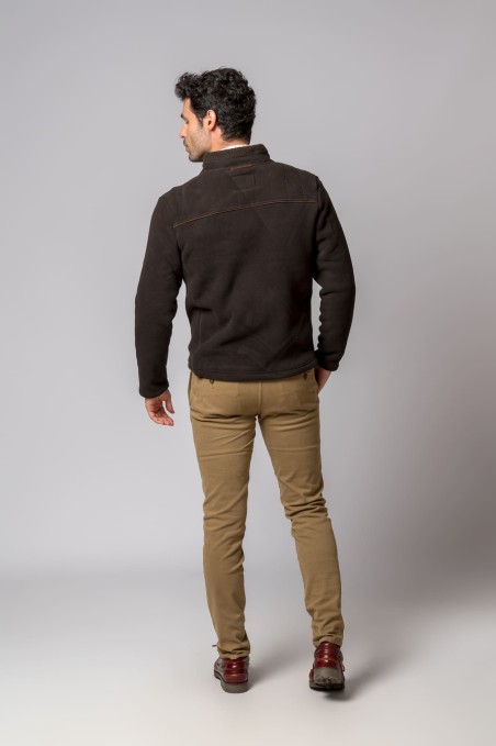 ORLEANS BROWN FLEECE JACKET
