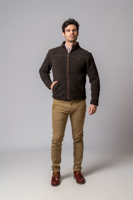 ORLEANS BROWN FLEECE JACKET