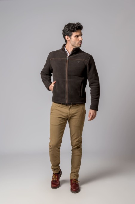 ORLEANS BROWN FLEECE JACKET