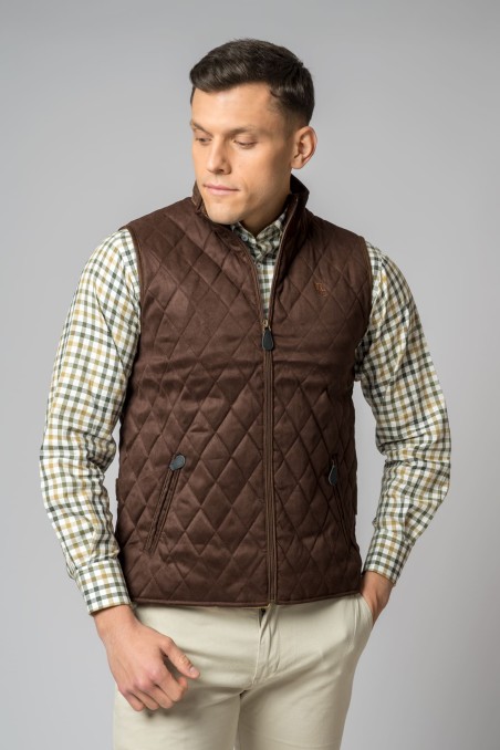 BROWN SUEDE VEST