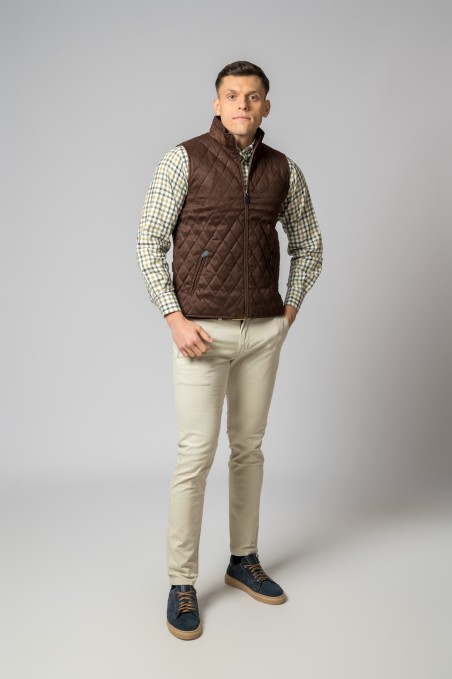 BROWN SUEDE VEST