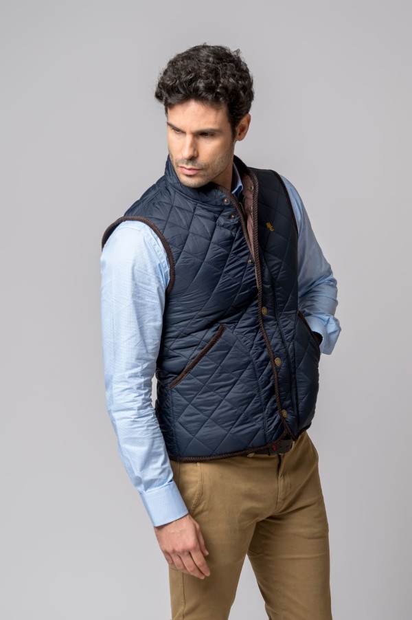 CHALECO MELTON AZUL MARINO