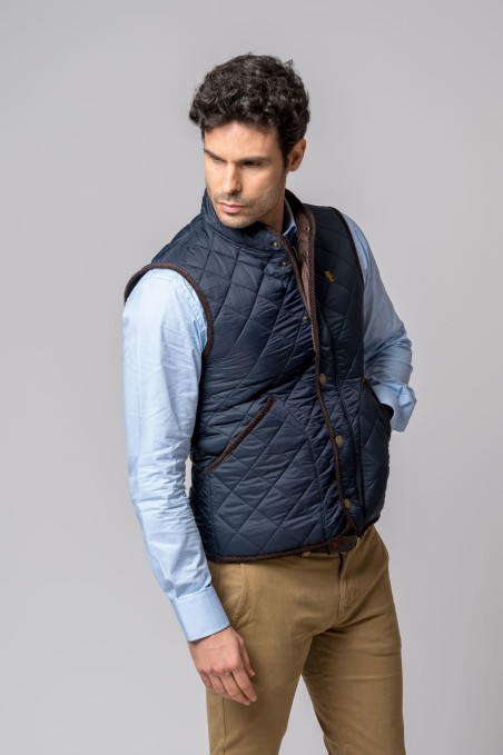 CHALECO MELTON AZUL MARINO