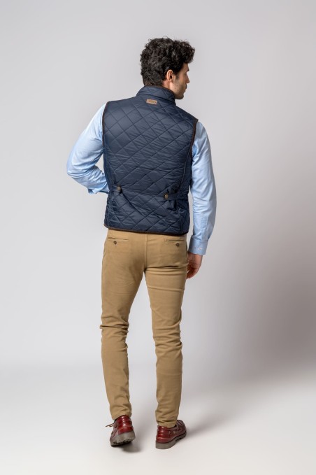 CHALECO MELTON AZUL MARINO