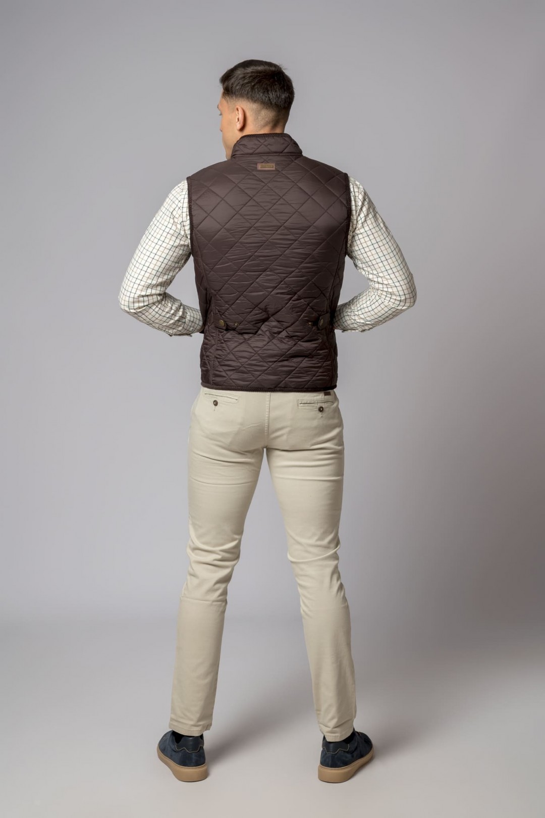 BROWN MELTON VEST