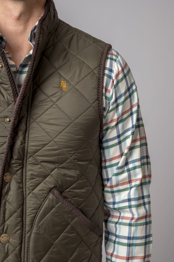 GREEN MELTON VEST 2
