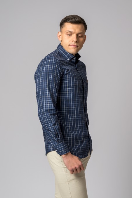 CAMISA DE CUADROS AZUL MARINO