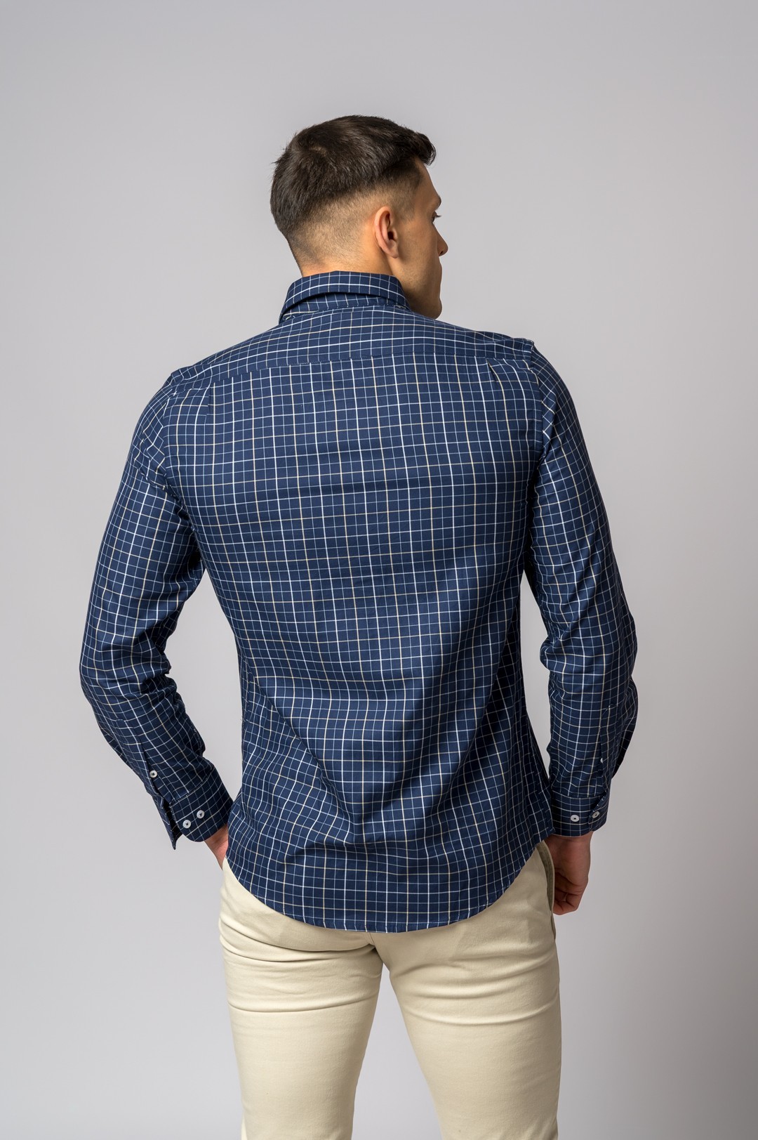 CAMISA DE CUADROS AZUL MARINO