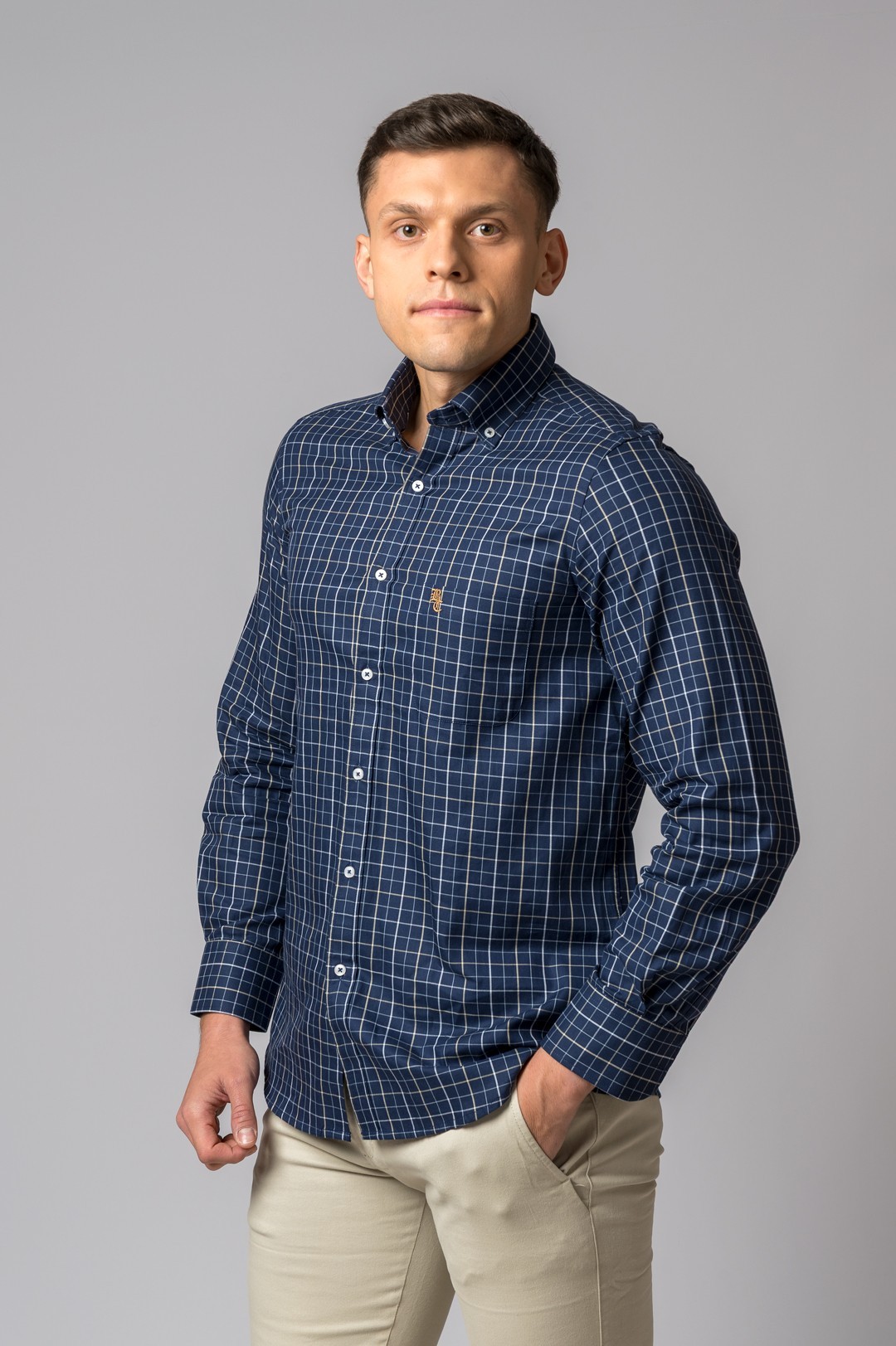 CAMISA DE CUADROS AZUL MARINO