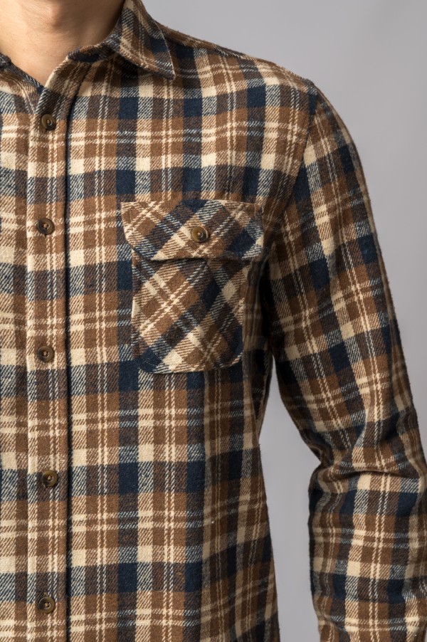 BROWN PLAID OVERSHIRT 2