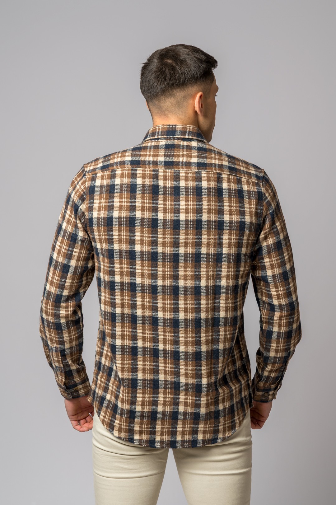SOBRECAMISA CUADROS MARRÓN