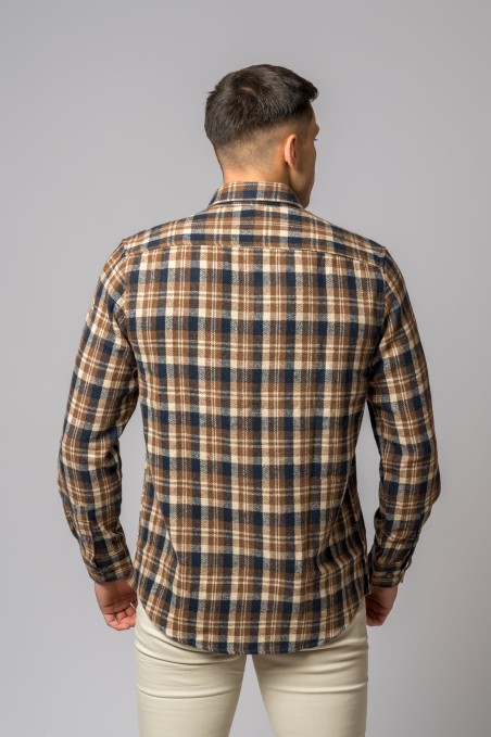 SOBRECAMISA CUADROS MARRÓN
