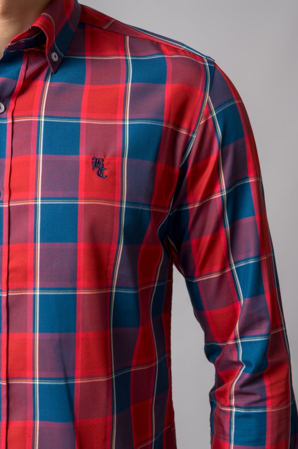 RED AND BLUE PLAID SHIRT 2