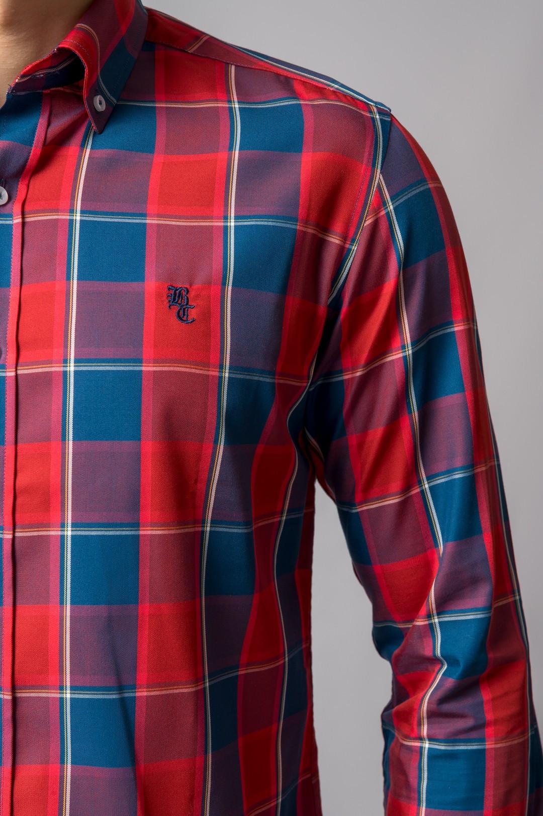 CAMISA CUADROS ROJO Y AZUL