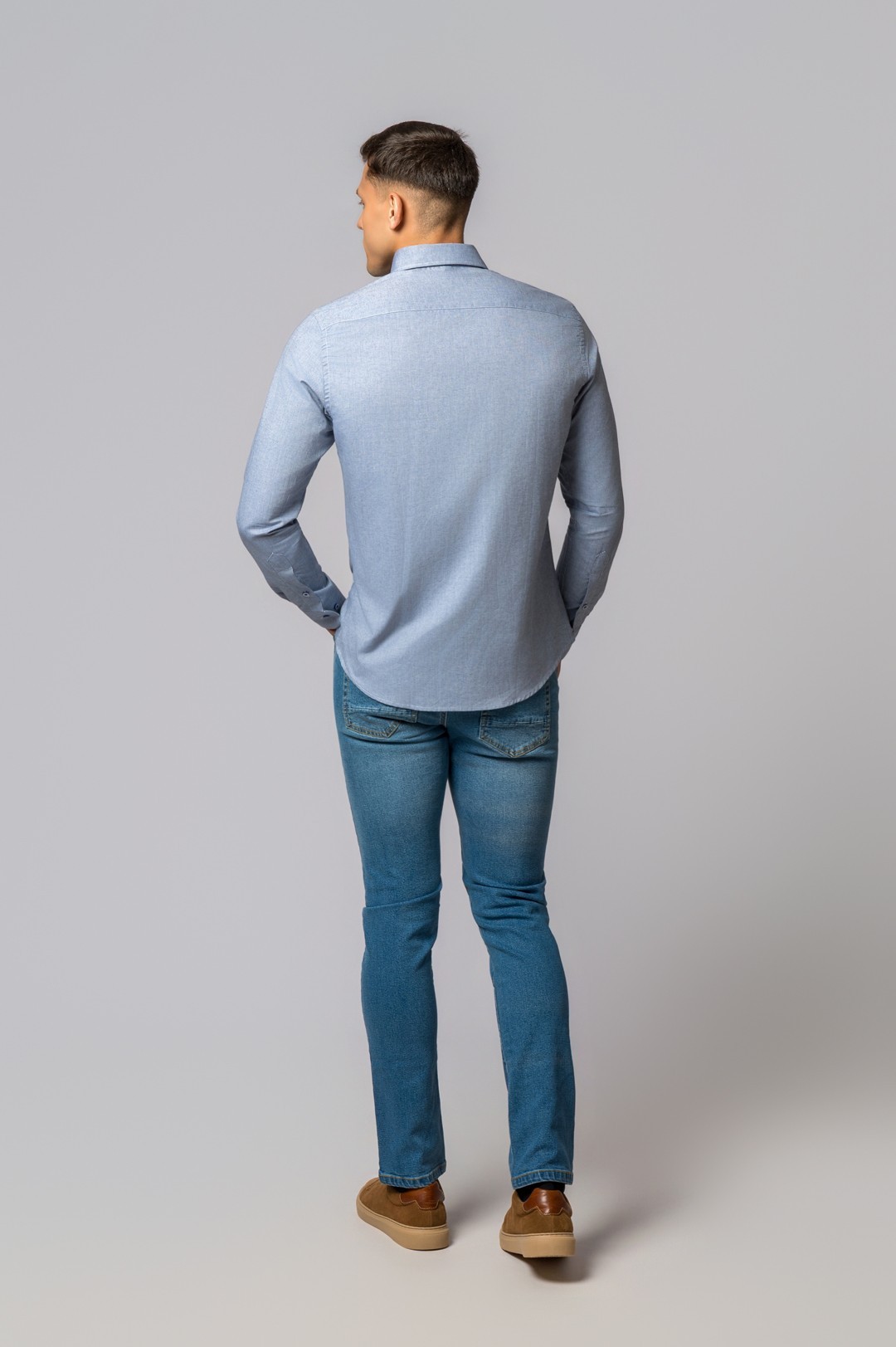 CAMISA SARGA AZUL