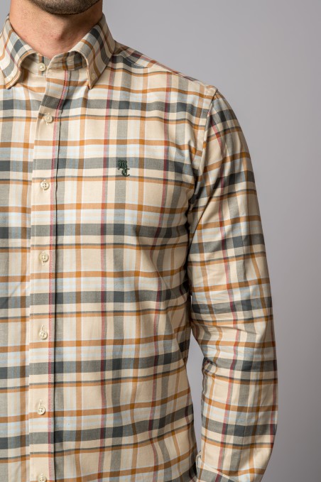 CAMISA CUADROS CREMA