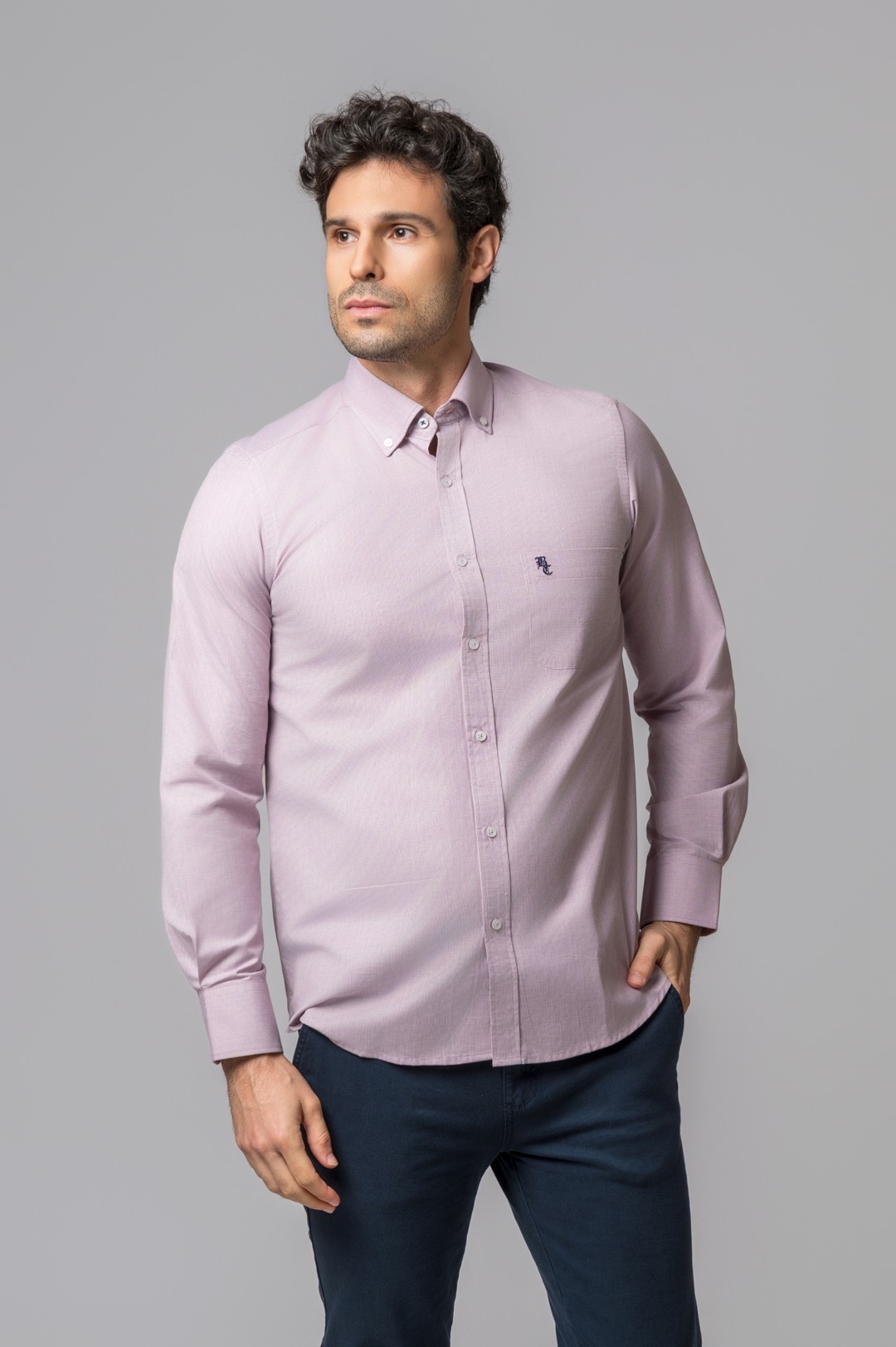 CAMISA MICROCUADROS BURDEOS Y BLANCO