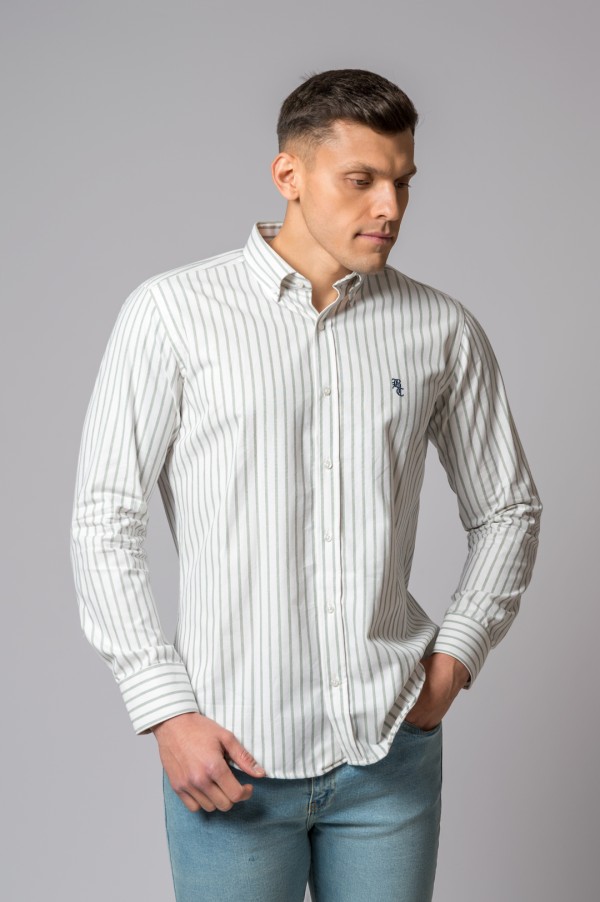CAMISA RAYAS VERDE PASTEL