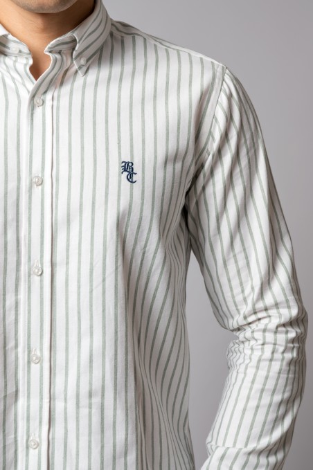CAMISA RAYAS VERDE PASTEL