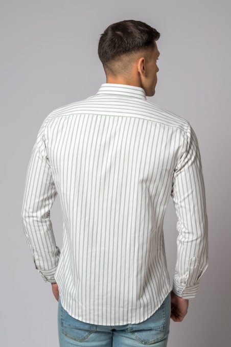 CAMISA RAYAS VERDE PASTEL