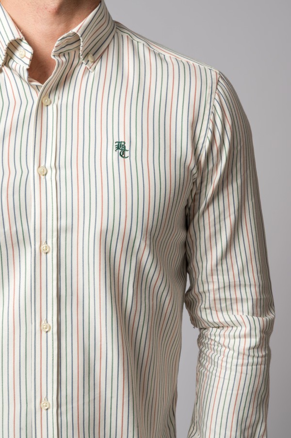 CAMISA RAYAS NARANJA,VERDE Y AZUL 2