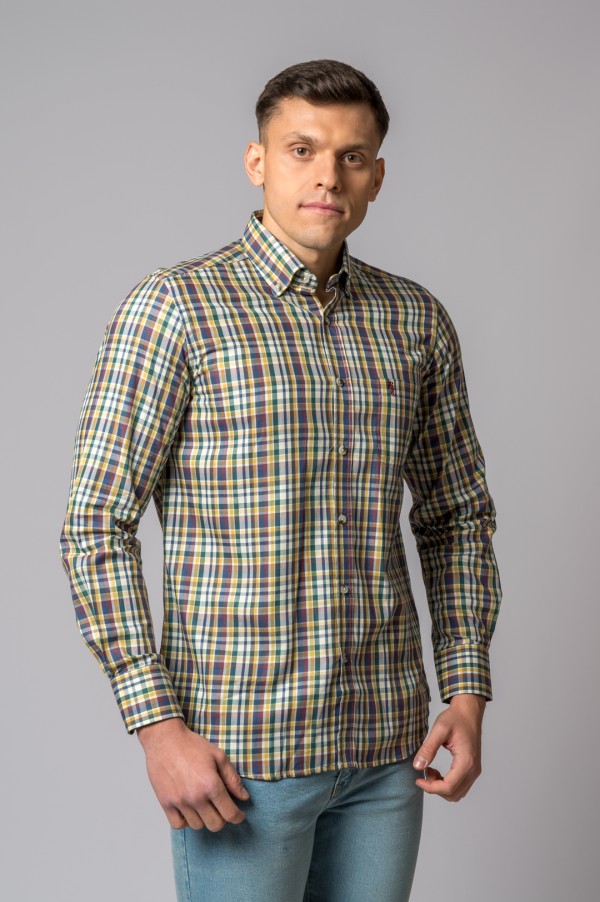 CAMISA CUADROS MULTICOLOR