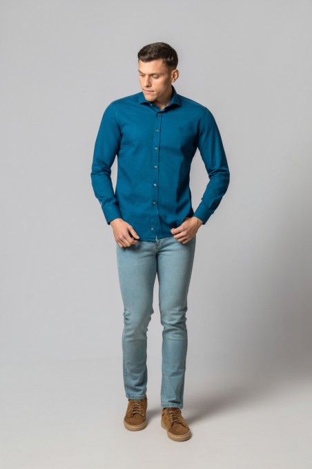 CAMISA AZUL PETROL
