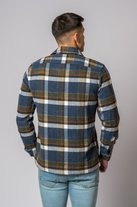 BLUE PLAID OVERSHIRT