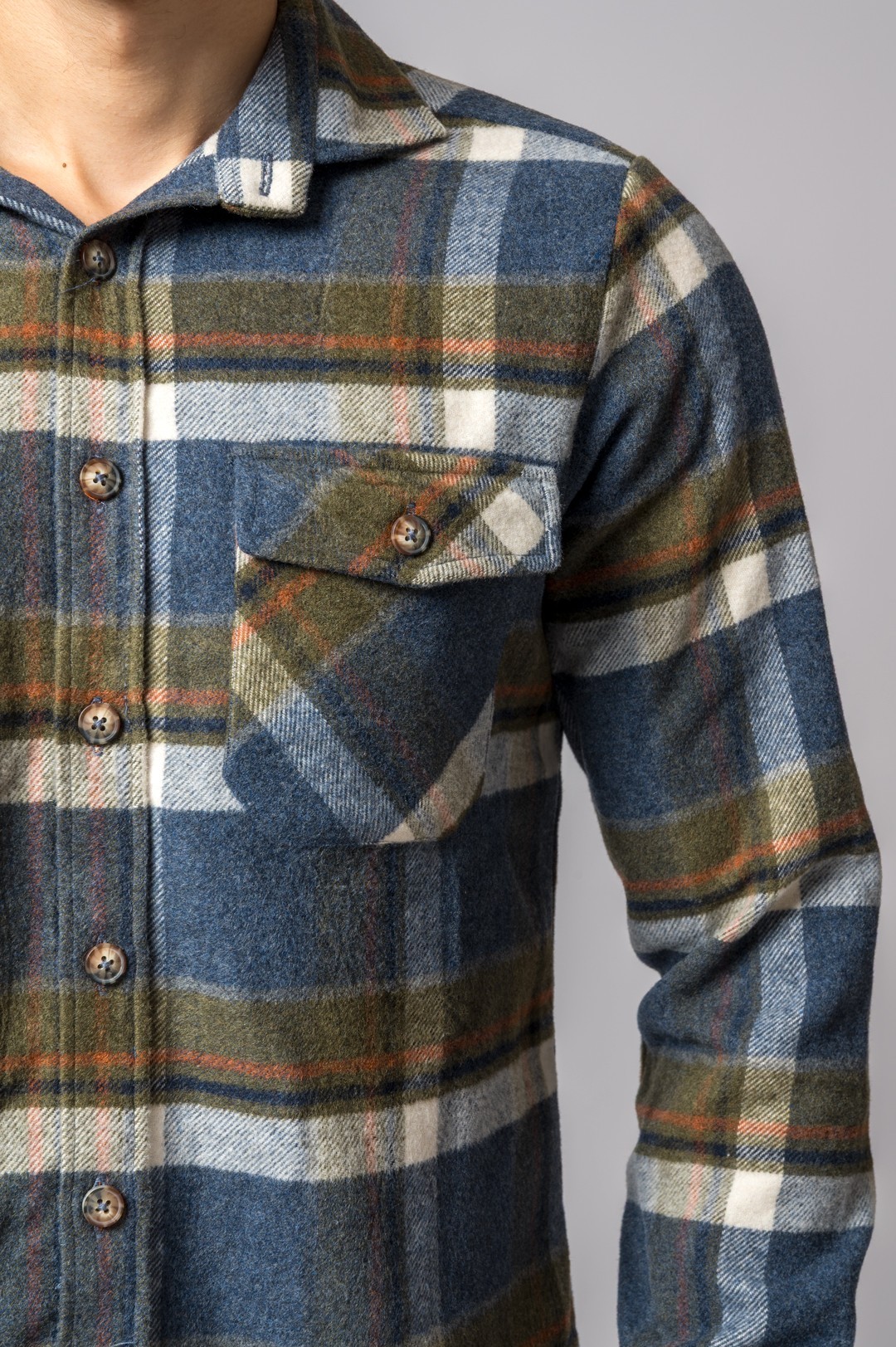 BLUE PLAID OVERSHIRT