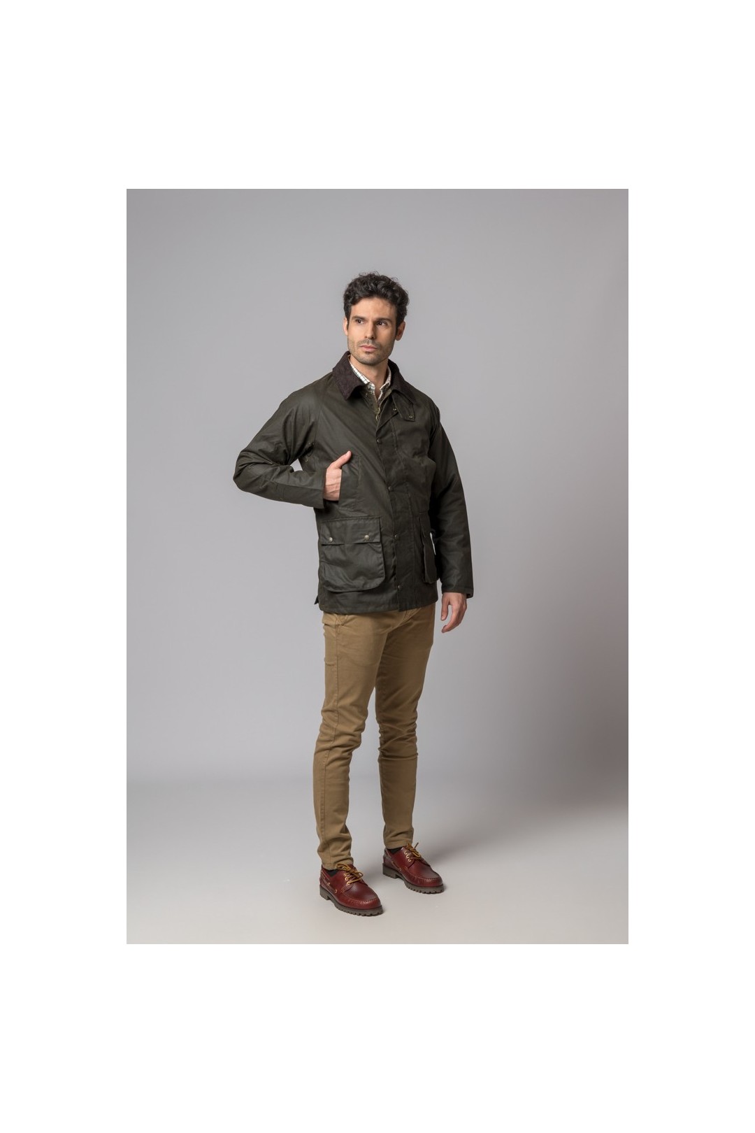 CHAQUETA ENCERADA WAX SLIM FIT