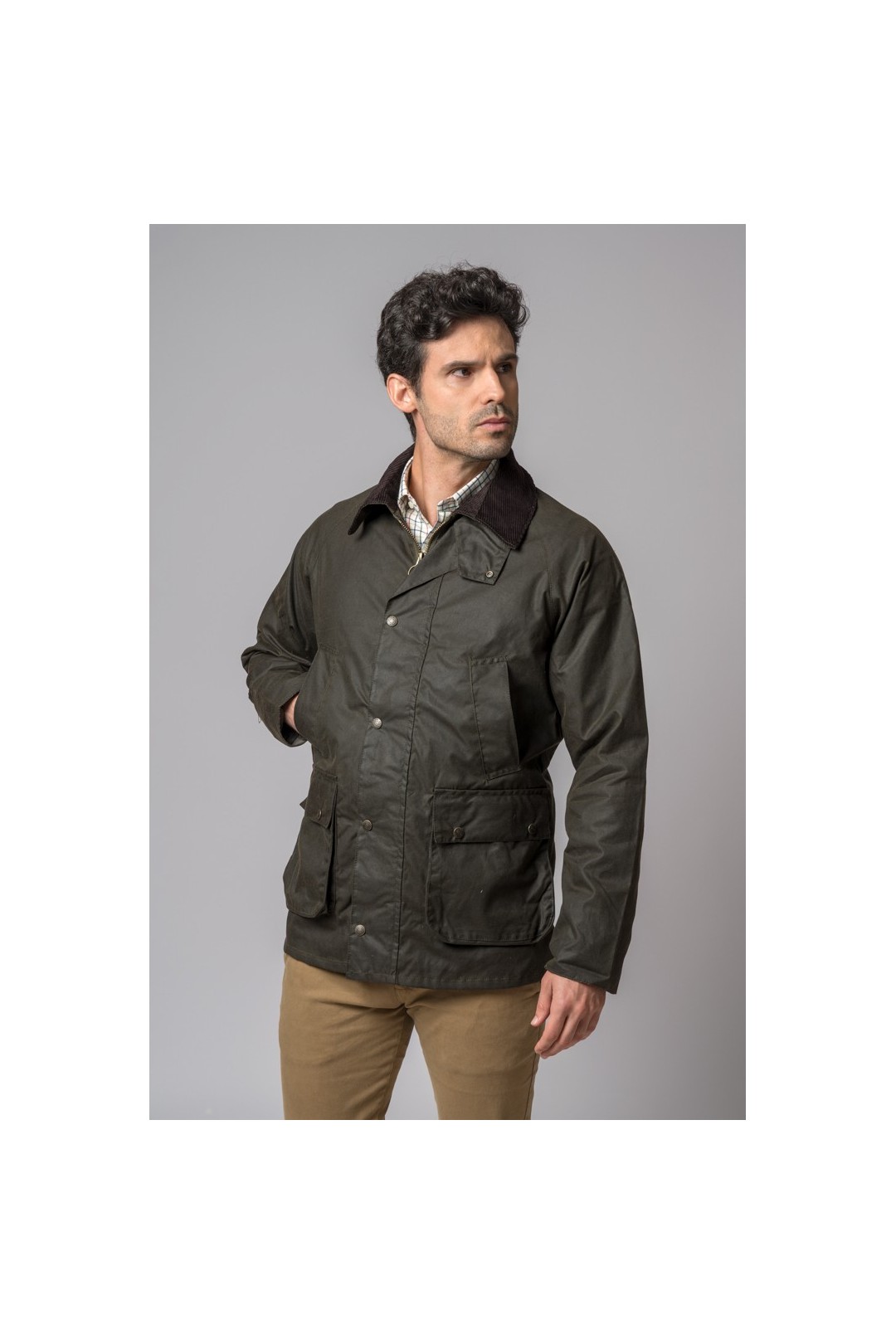 CHAQUETA ENCERADA WAX SLIM FIT