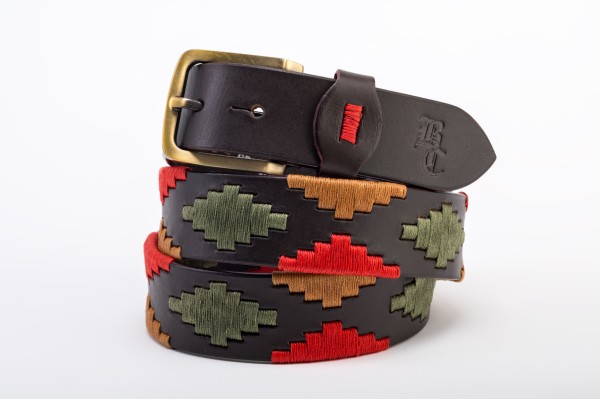 ARGENTINE BELT RED, GREEN AND CAMEL 2
