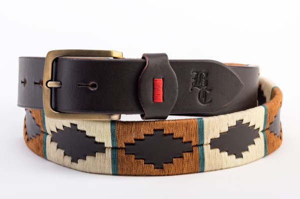 CINTURON ARGENTINO BEIGE Y MARRON 2