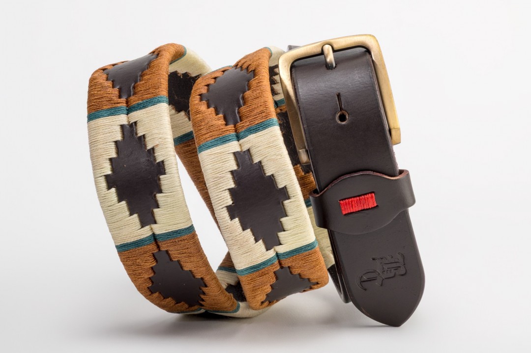 ARGENTINE BELT BEIGE AND BROWN