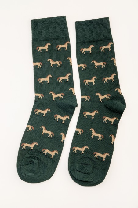 GREEN HORSE SOCK