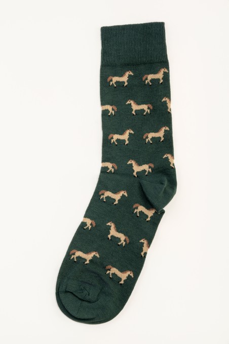 GREEN HORSE SOCK