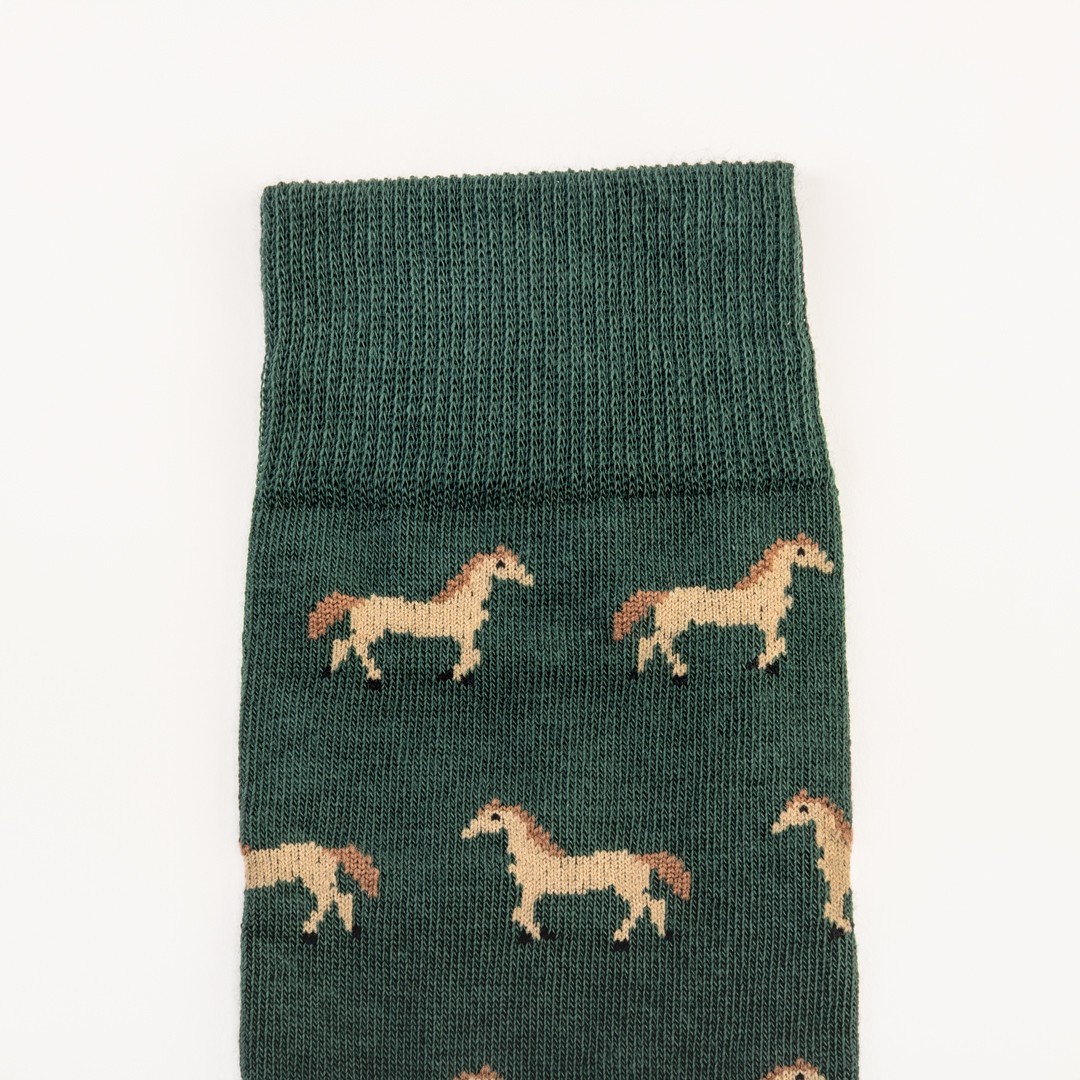 GREEN HORSE SOCK