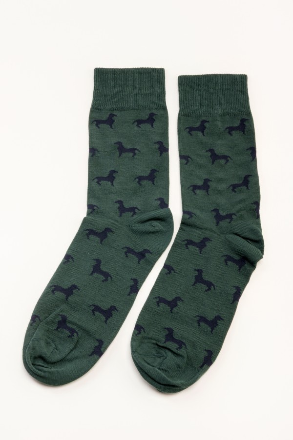 GREEN DACHSHUND SOCK 2